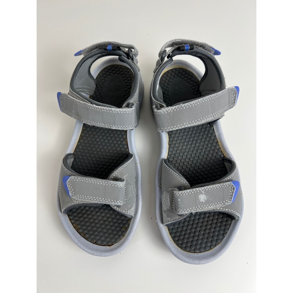Khombu Womens 7 M Gray Purple River Water Sport Sandal Ankle Strap Open Toe Shoe
